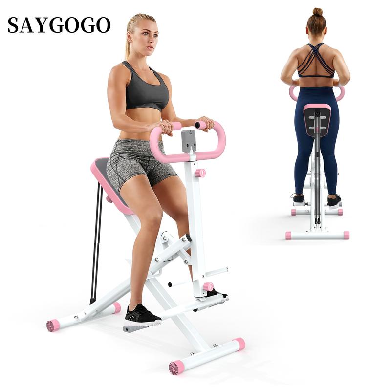 [SAYGOGO] Squat Machine for Home Gym, Squat Assist Trainer, Rowing Machine for Full Body Workout, 250 LBS Loading Capacity