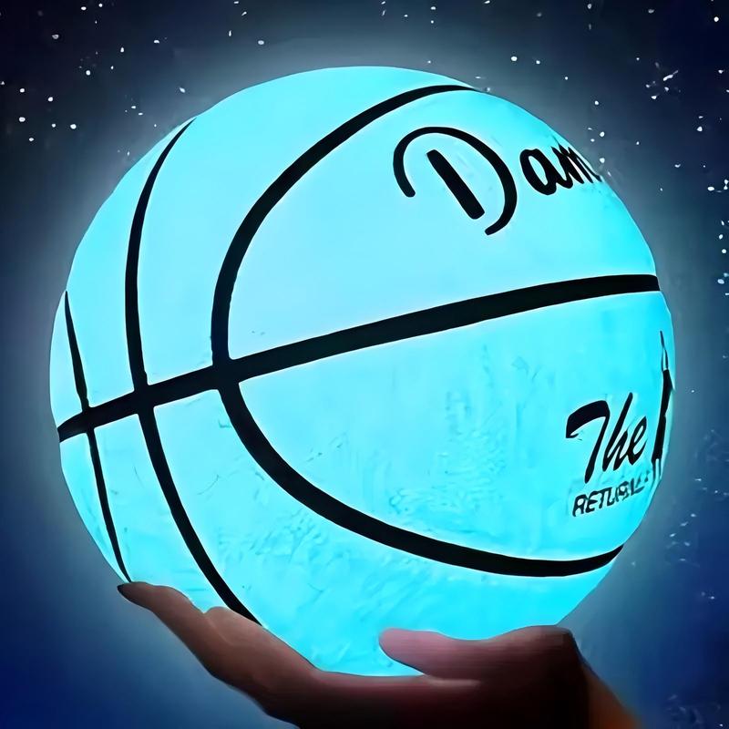 Glowing Basketball, Size 7 Basketball, Wear-resistant Basketball for Adult and Student Competitions and Training, Professional Quality, Cool Birthday Gifts