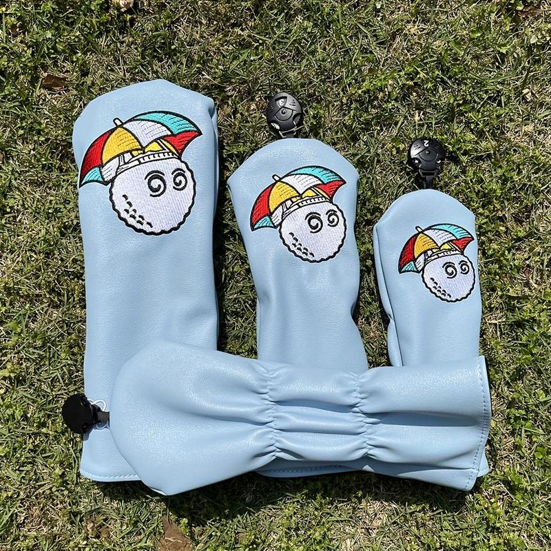 Golf Wood Head Cover, Cartoon Pattern Golf Club Head Cover, Waterproof Protector Set, Soft Durable Golf Accessories