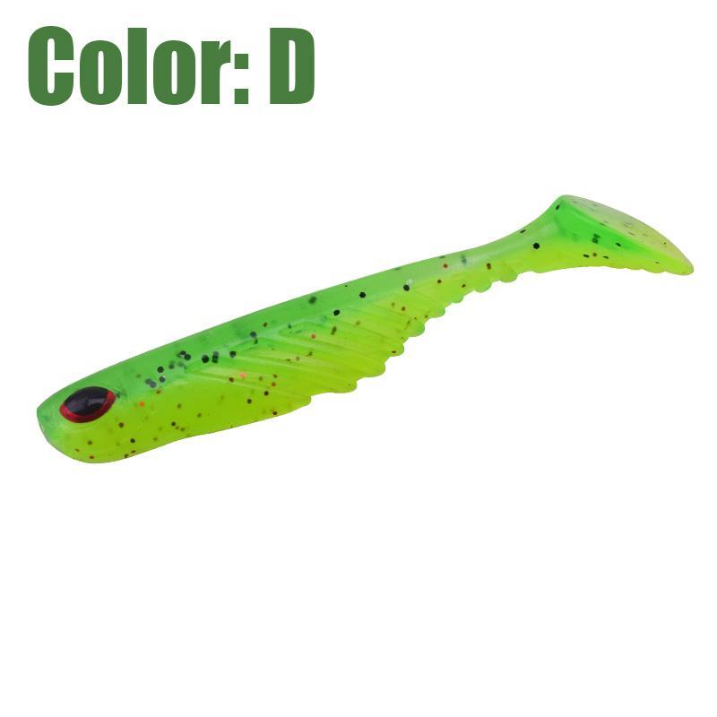 3D Fish Eye Design Fishing Lure (5 Counts set), Soft Bait Fishing Lure, Artificial Bait Jig Wobblers T Tail Swimbaits, Fishing Accessories