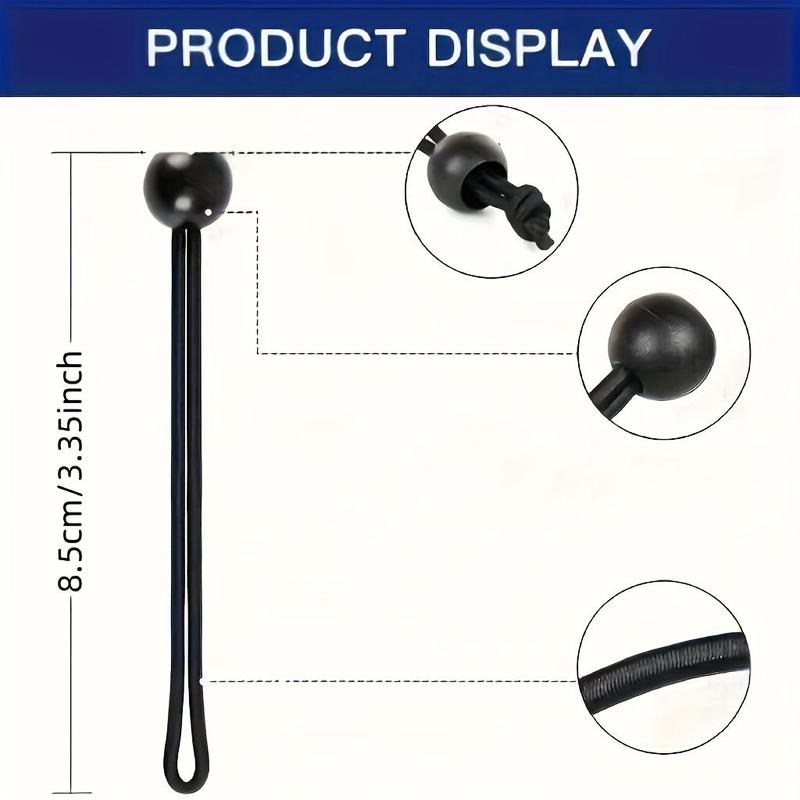 Outdoor Elastic Ball Type Elastic Rope, 25pcs set Tent Clamp Fixed Ball Clip, Loose Tight Lashing Rope, Tent Accessories for Outdoor Camping Hiking