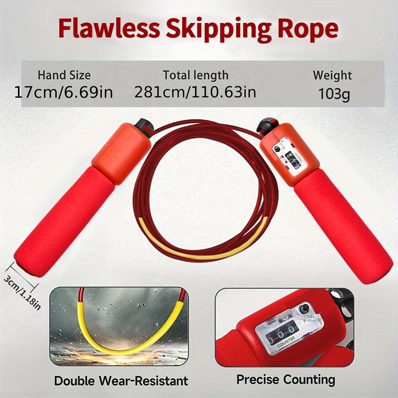 1pc 2pcs Speed Jump Ropes with Wear-resistant Attachments, Counter, Adjustable Rope Length, Foam Handles, and A 21-day Workout Tracker. Ideal for Home Gyms and Fitness Training.