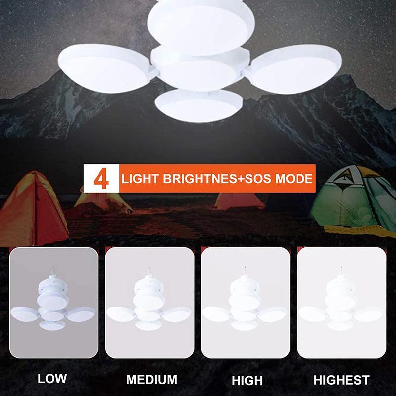 Portable Solar Camping Lantern, Foldable LED Football Bulb with Hook, Rechargeable USB Table Lamp for Home, Office, Tent, Emergency Outages Lighting, Christmas Gift