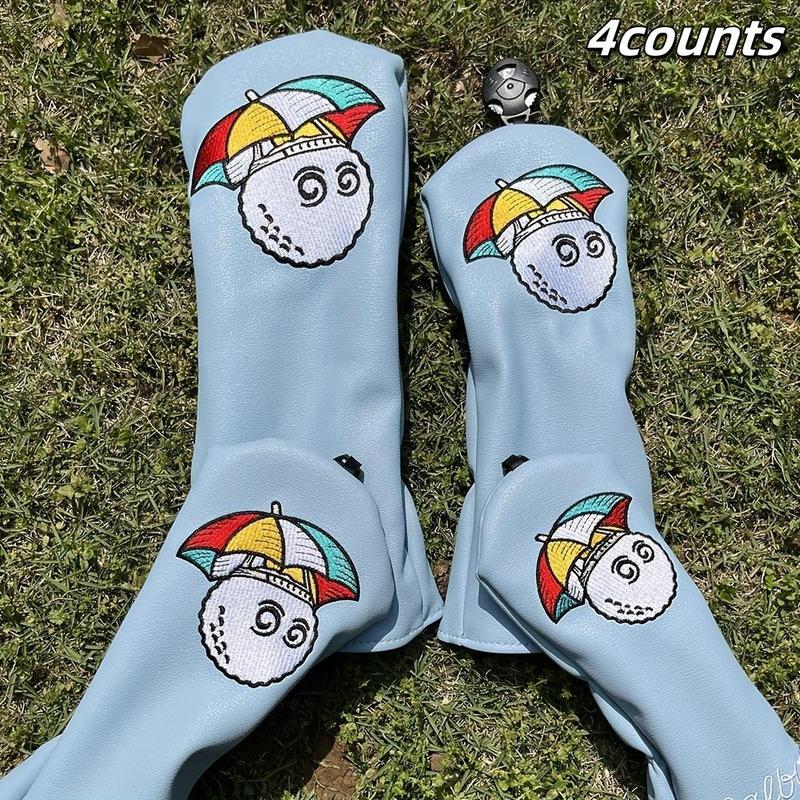 Golf Wood Head Cover, Cartoon Pattern Golf Club Head Cover, Waterproof Protector Set, Soft Durable Golf Accessories