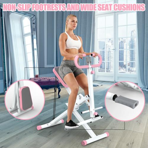 Squat Machine for Home,Ride & RowingMachine for Botty Glutes Butt Thighs,330LBS Foldable,RodeoCore Exercise Machine,AbBack Leg Press Hip Thrust