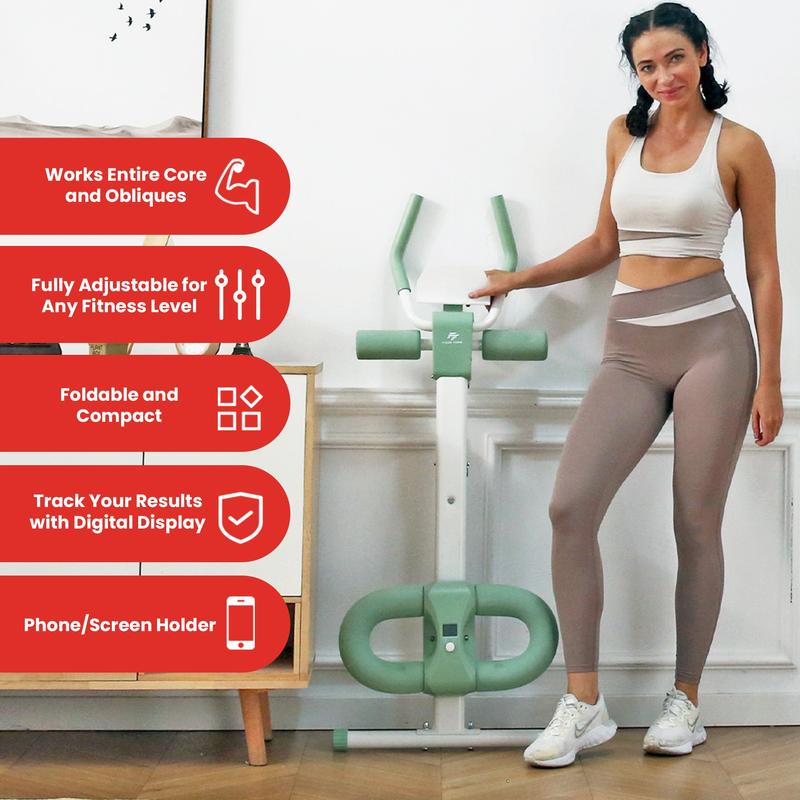 Finer Form AbSlider Pro - Revolutionary Abdominal Exercise Machine for Home Gym, Targets Core, Lower Abs, Obliques & Hip Muscles with Reduced Stress on Neck, Back & Shoulders