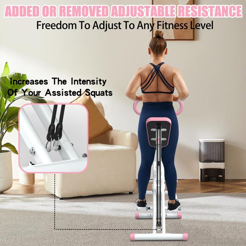 Squat Machine for Home,Ride & RowingMachine for Botty Glutes Butt Thighs,330LBS Foldable,RodeoCore Exercise Machine,AbBack Leg Press Hip Thrust