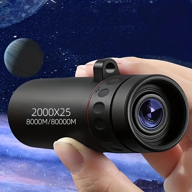 Portable Single Tube Telescope, 2000x25 HD Magnification Monocular High Power Telescope, Suitable for Outdoor Camping, Travel, Concerts, Fishing