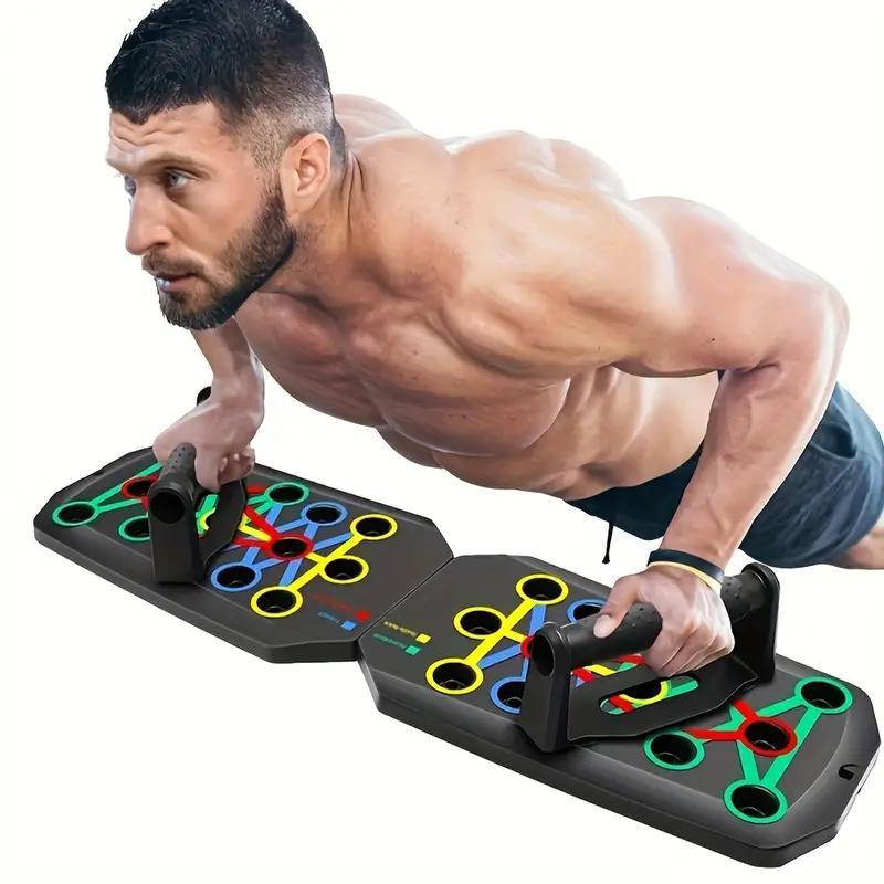 Push Up Board, 1 Set Foldable Pushup Stand, Non-slip Push Up Bar, Home Fitness Equipment, Exercise Equipment, Fitness Accessories