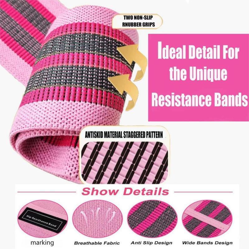 Resistance Loop Bands Set, 3 Counts Elastic Squat Resistance Bands, Yoga Stretch Bands, Home Gym Fitness Equipment