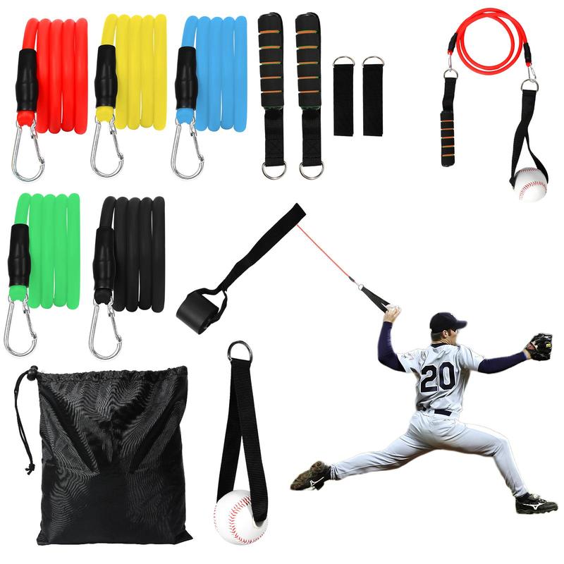 Baseball Resistance Trainer Set, 10pcs set Baseball Throwing Trainer, Arm Strength Training Accessories, Baseball Training Aid Equipment, Christmas Gift