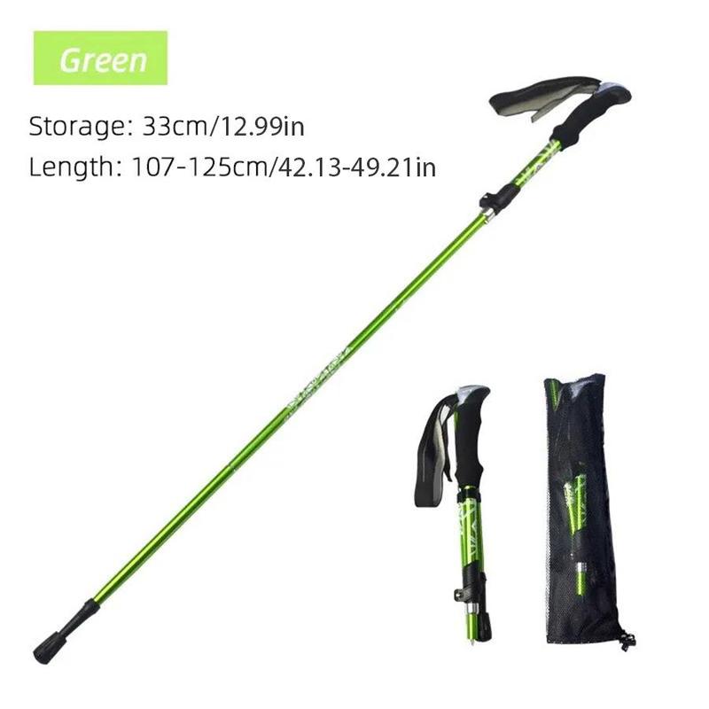 Folding Hiking Stick, 1 Count Lightweight & Retractable Hiking Pole for Christmas Gift, Outdoor Hiking Stick for Men & Women, Hiking Accessories