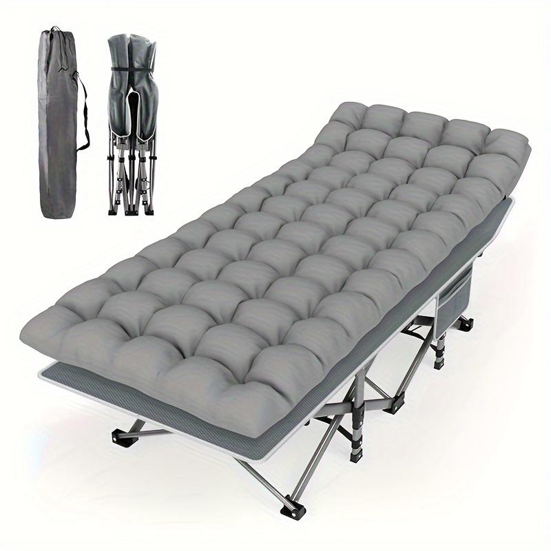 Home & Kitchen Portable Camping Bed, Adult Bed, 28-Inch Widened Heavy Duty Folding Bed, Maximum Load Capacity 600 Lbs, with Thick Cushion, Outdoor Camping Office, Home Nap