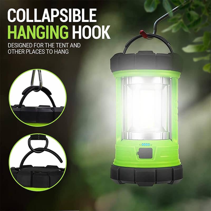 2024 Camping Gadgets Hokolite 3000 Lumens 360° COB Rechargeable Camping Lantern Green