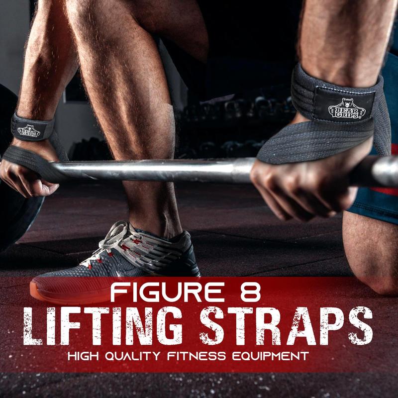 Figure 8 Lifting Straps, Heavy Duty Lifting Straps Figure 8, Powerlifting Figure 8 Straps, Strongman 8 Figure Straps, Weight Lifting Straps, Deadlift Straps, Cotton Figure 8 Wrist Wraps