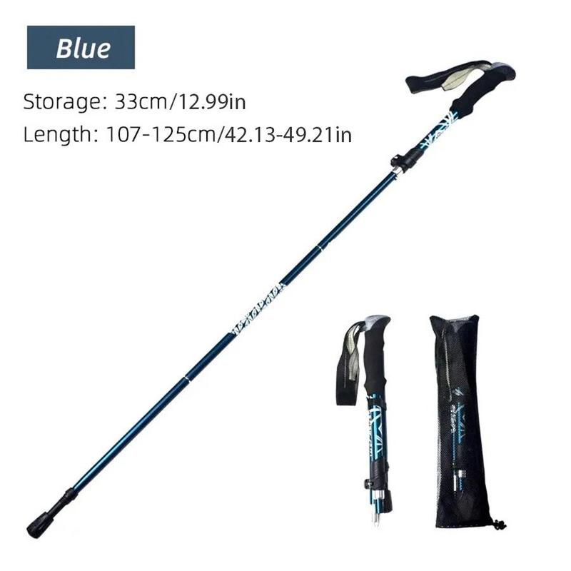 Folding Hiking Stick, 1 Count Lightweight & Retractable Hiking Pole for Christmas Gift, Outdoor Hiking Stick for Men & Women, Hiking Accessories