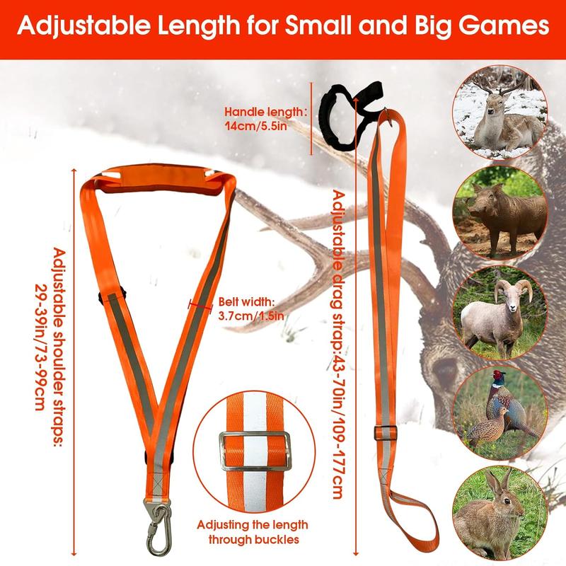 Deer Drag and Harness Heavy Duty Deer Drag Strap Durable Safety Deer Dragging Rope Deer Hunting Accessories for Deer Hunters