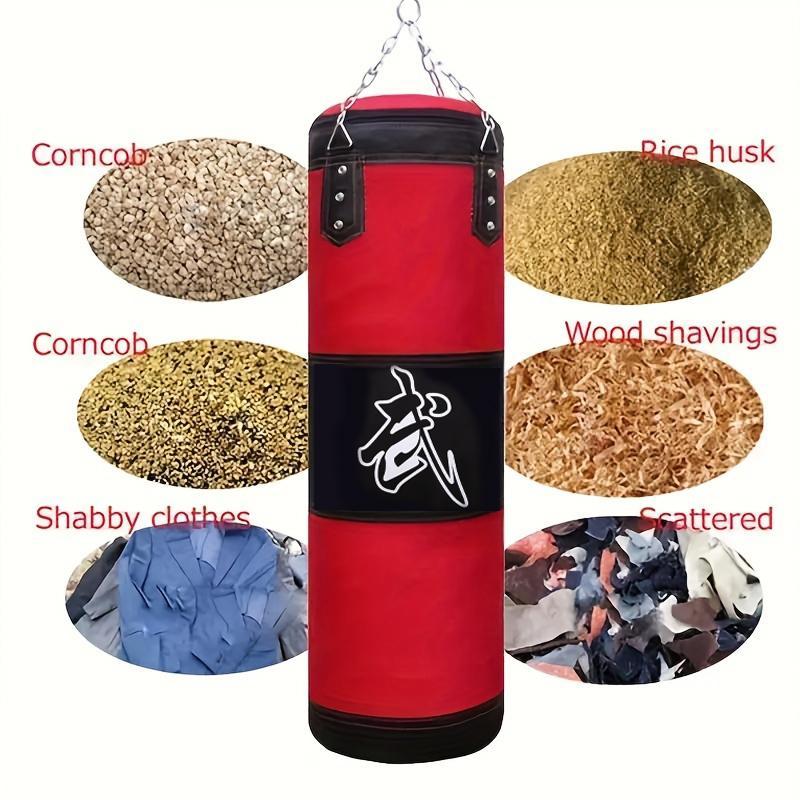 Boxing Sandbag, Hanging Boxing Bag with Hook & Chain for Adults, Boxing Training Equipment for Home Gym Workout