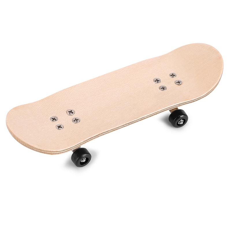 Maple Wooden Fingerboard Finger Skateboard Set with Box - Reduce Stress Gift in Black Color