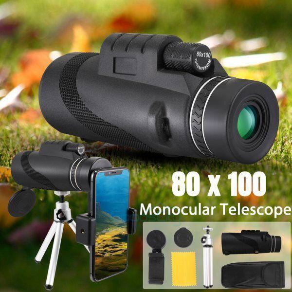 Day Night Military Telescope 80X100 Zoom HD Monocular Mobile Phone Telescope