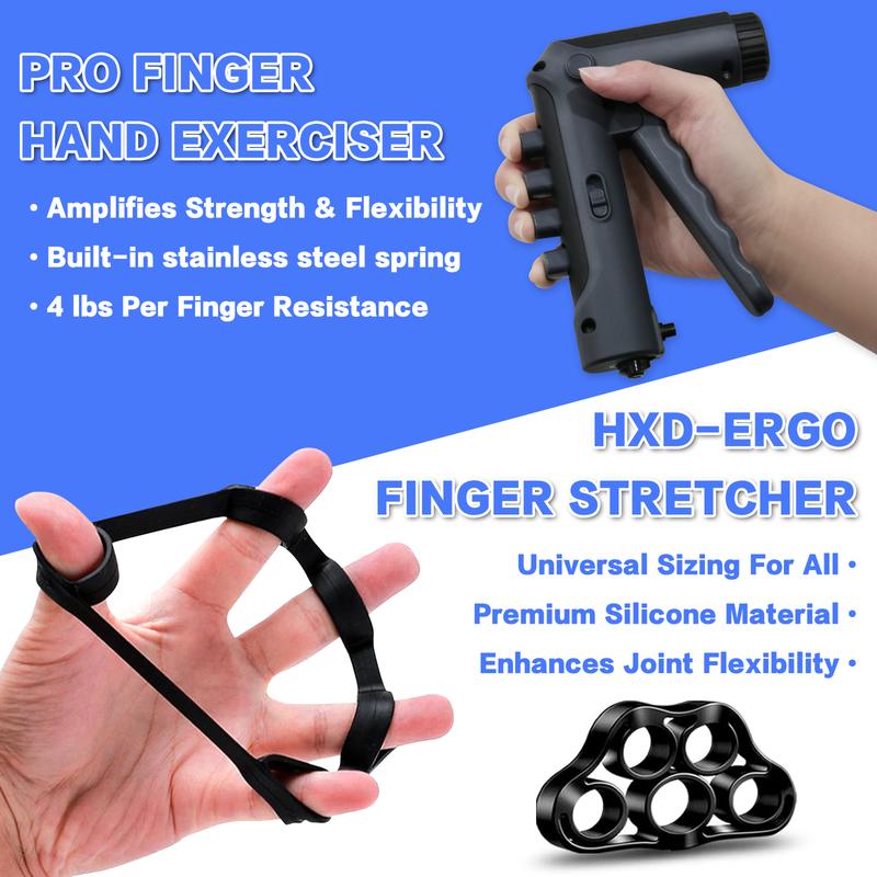 HXD-ERGO Adjustable Hand Grip Exerciser for Weight Training; 11-132 LBS  Resistance Levels Handgripper Grip Strength