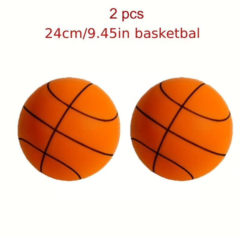 2 PCs Silent Basketball Band Rim, Indoor Foam Basketball 29.5 Inch (No.7) Training Quiet Ball Fengshui Ball Indoor Noiseless Bouncing Basketball Gift for Teenagers Kids Adults