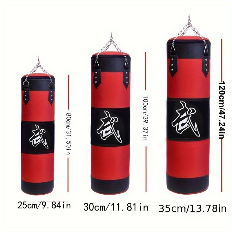 Boxing Sandbag, Hanging Boxing Bag with Hook & Chain for Adults, Boxing Training Equipment for Home Gym Workout