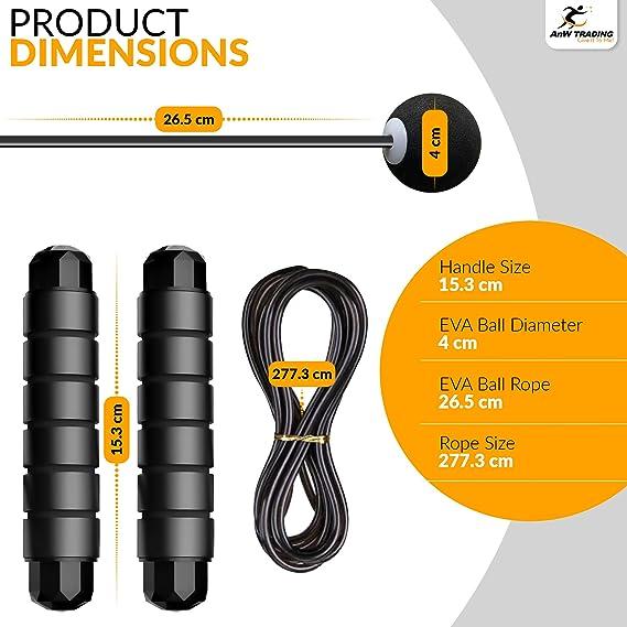 Cordless 2-in-1 Jump Rope | Ropeless Skipping Rope for Workout | Adjustable Length | Portable Fitness Training Tool weighted rope portable exercise