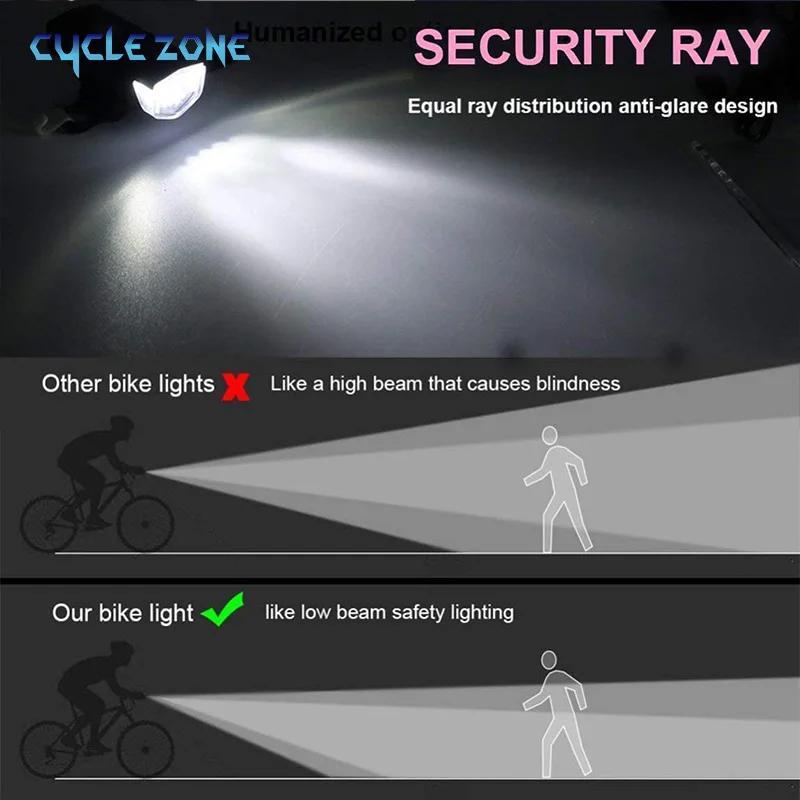 USB Rechargeable Motorcycle Headlight, Waterproof LED Motorcycle Light, 3-Modes Bicycle Light, Safety Warning Light, Bicycle Accessories