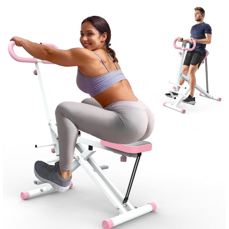 Squat Machine for Home,Ride & RowingMachine for Botty Glutes Butt Thighs,330LBS Foldable,RodeoCore Exercise Machine,AbBack Leg Press Hip Thrust