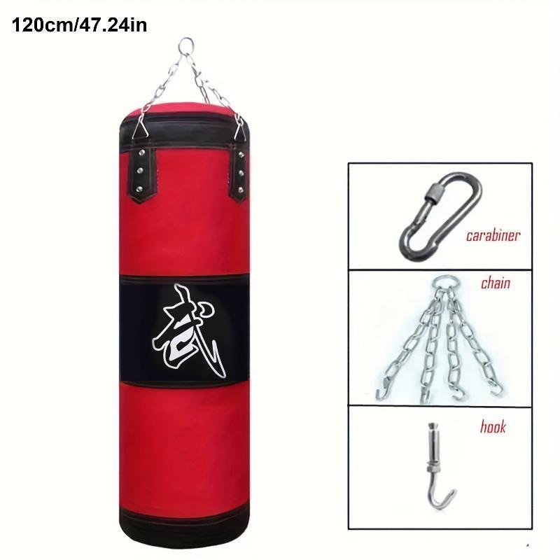 Boxing Sandbag, Hanging Boxing Bag with Hook & Chain for Adults, Boxing Training Equipment for Home Gym Workout