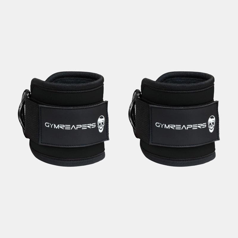 Gymreapers Ankle Straps (Pair) For Cable Machine Kickbacks, Glute Workouts, Lower Body Exercises - Adjustable Leg Straps with Neoprene Padding