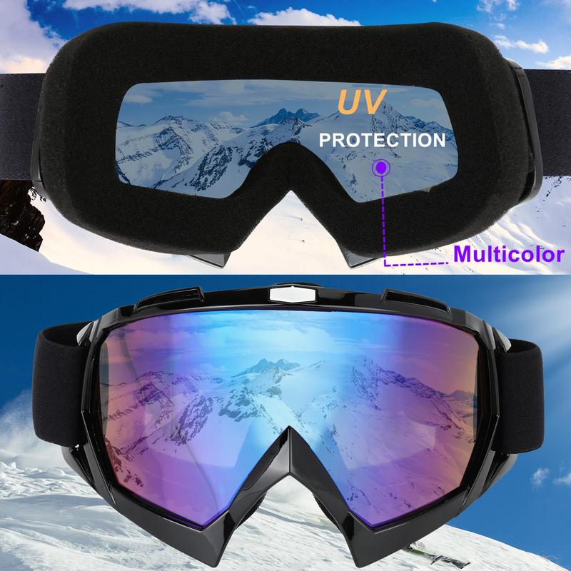 Ski Goggles, Snowboard Motorcycle Goggles with Winter Neck Gaiter Face Cover for Men Women Skiing Fishing Hiking Cycling