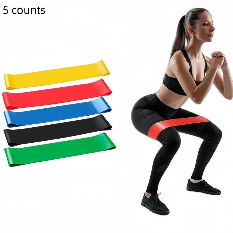 Resistance Band, 5 Counts set Training Tension Belt, Hip Lifting Leg Training Pilates Stretching Strength Training Belt, Yoga Stretch Belt, Christmas Gift