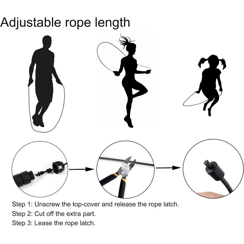 Jump Rope, djustble Jump Ropes,Skipping Rope Tngle-Free Rpid Speed with Bll Berings for Women Men s,Exercise ∓ Slim  Jumprope t Home School m