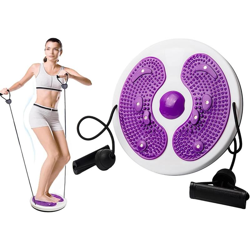 Ab Twist Waist Disc Board,Adjustable Waist Trainer Twisting Disc with Handles,Waist Slimming Balance Rotating Disc with Massage Foot Sole for Slimming Waist Arms Hips and Thighs