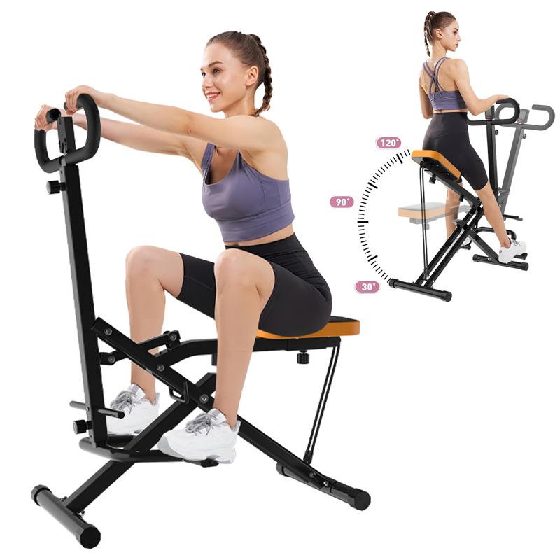 [Fahuac] Squat Machine for Home,Ride & Rowing Machine for Botty Glutes Butt Thighs,Ab Back Leg Press Hip Thrust,330lbs Foldable Exercise Equipment