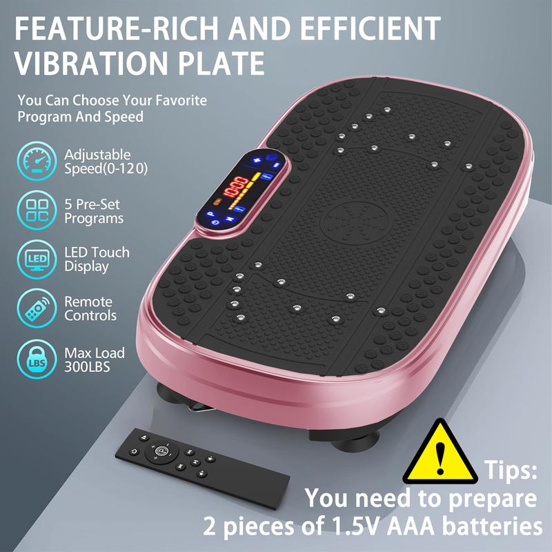 DUFOMINC Vibration Plate Fitness Platform Exercise Machine Vibrating Shaking Full Body Shaker Workout Vibrate Stand Shake Board Sport Gym for Fitness Machine