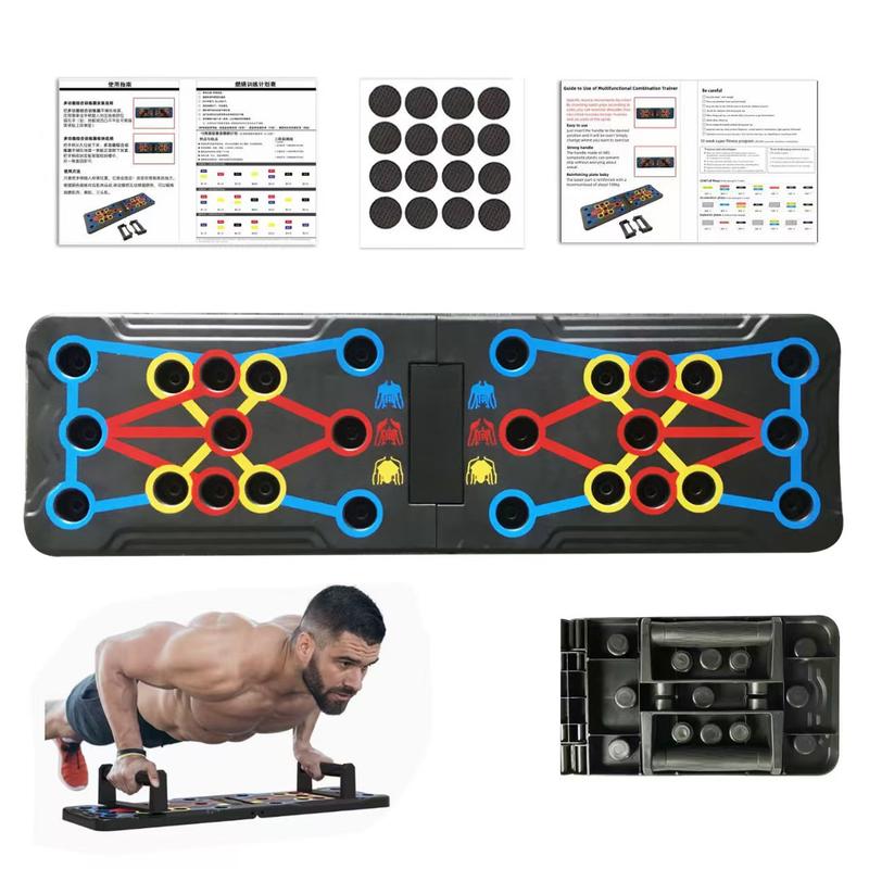 Push-up Board, Home Gym, Portable Exercise Equipment, Pull-up Bar and 20 Fitness Accessories, with Resistance Bands and Abdominal Roller, for Full Body Workout at Home