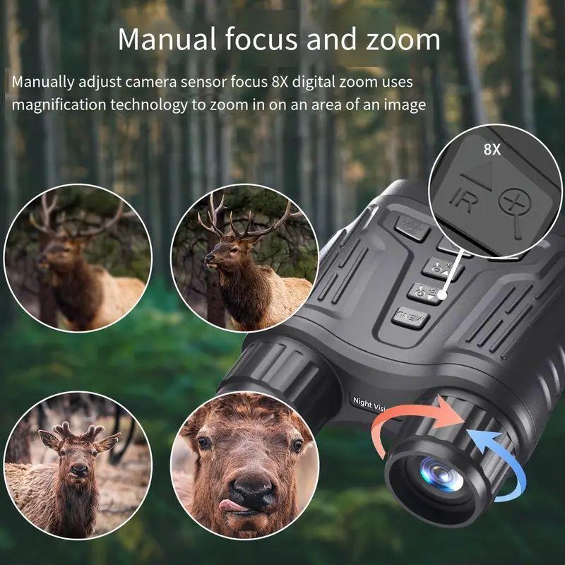 4K Night Vision Goggles with 32GB Card, 8X Digital Zoom Binoculars for Day & Night Use, Waterproof Outdoor Camping & Hiking Equipment for Gifts