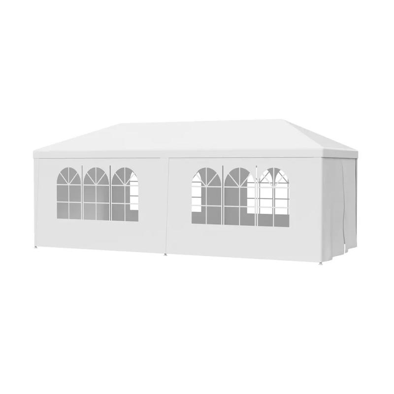 10' x 20' Outdoor White Waterproof Gazebo Canopy Tent with Removable Sidewalls Windows Heavy Duty Tent for Party Wedding Events Beach BBQ… party tent