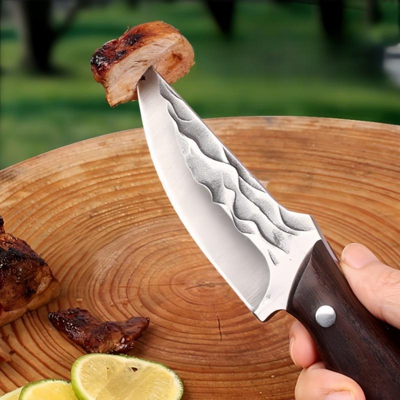 Outdoor  Knife with Cover, 1 Count Multipurpose Chicken Wing Meat Steak Cutting  Knife, Portable Barbecue Knife for Home Outdoor Kitchen Dining Room Picnic, 2024 Kitchen Gadgets