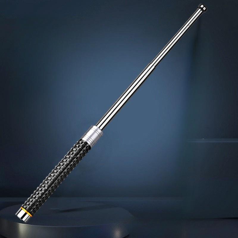 The new three-layer telescopic cane is suitable for hiking and outdoor defense. It is made of alloy steel, sturdy, durable, and versatile.