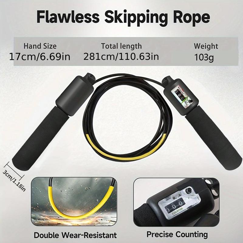 1pc 2pcs Speed Jump Ropes with Wear-resistant Attachments, Counter, Adjustable Rope Length, Foam Handles, and A 21-day Workout Tracker. Ideal for Home Gyms and Fitness Training.