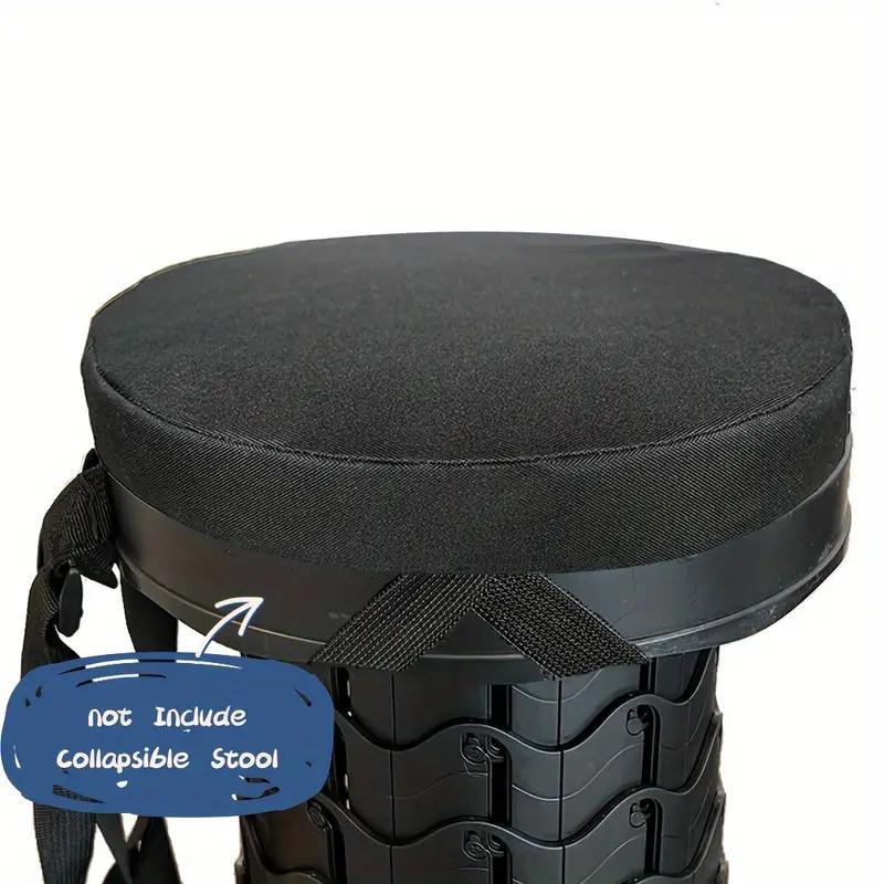 Portable Foldable Stool Pad, Waterproof Oxford Cloth Seat Cushion with Elastic Band , Round Seat Pad for Outdoor Camping Hiking Travel