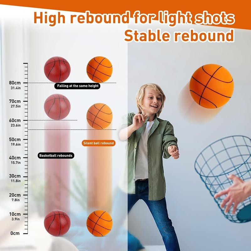 Silent Basketball, Quiet Bounce Basketball, Hush Handle Silent Basketball, Uncoated High-Density Foam Ball