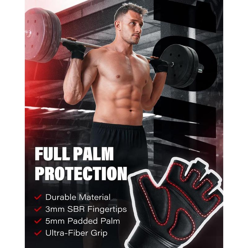 Gloves, Gym Gloves for Men and Women, Workout gloves with wrist support for Exercise, Weightlifting,  Cycling, Pull-ups, Rowing