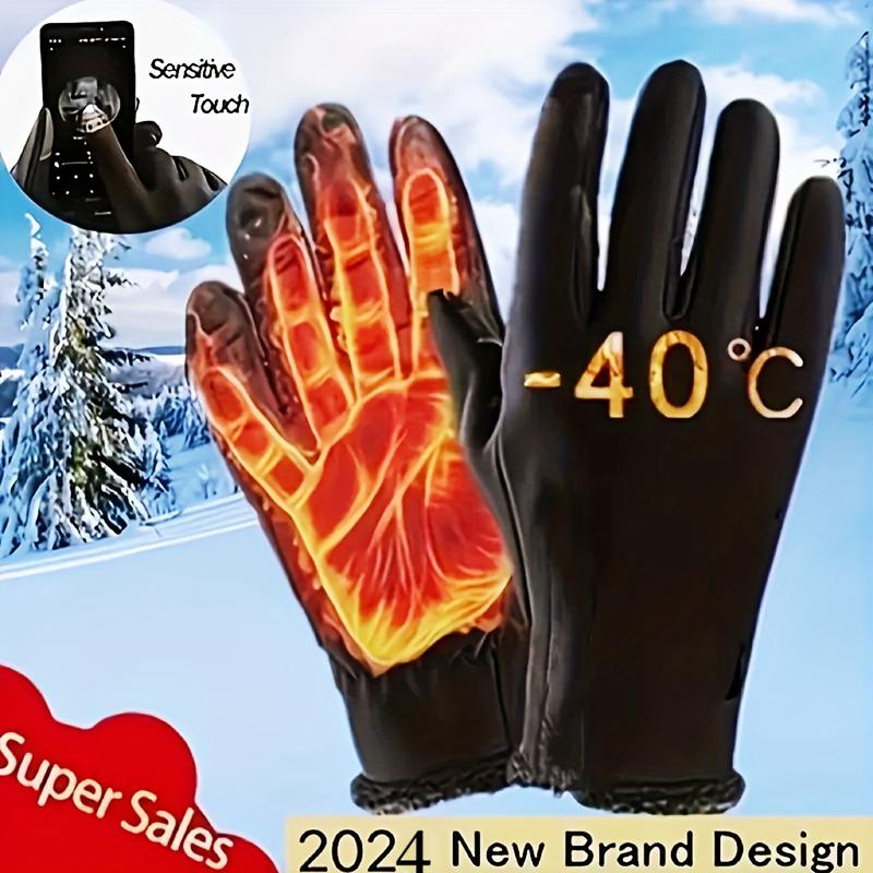 1pair 2pair Waterproof And Coldproof Gloves With Non-slip Touch Screen Function For Men And Women - Ideal For Riding, Sports, Mountaineering, Skiing, And More!