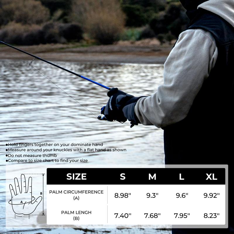 KastKing Mountain Morph Fishing Gloves, Water Resistant 2 Fingerless Winter Gloves for Cold Weather Hunting Ice Fishing Skiing