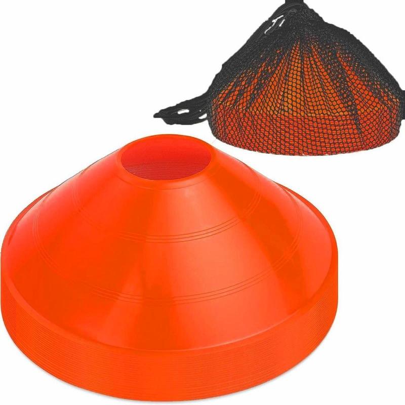 Football Training Cones with Storage Bag (20pcs), Soccer Training Cones, Indoor Outdoor Football Training Equipment for Youth & Adults